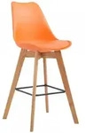 CLP Barhocker, Orange, Holz, 48x112x56 cm, Esszimmer, Barm&ouml;bel, Barhocker