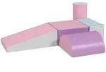Homcom Bausteinset, Pink, Kunststoff, 40.6x20.3x40.6 cm, unisex, Spielzeug,