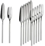 Villeroy & Boch Fischbesteck, Silber, Metall, Essen & Trinken, Besteck,...