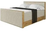 Altdecor Boxspringbett, Beige, Holzwerkstoff, H3 + H4, H&ouml;he ca. 43 cm, 120x200...