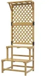 Outsunny Pflanzenst&auml;nder, Gelb, Holz, 50x166x60 cm, Wohnzimmer, Wohnzimmertische,
