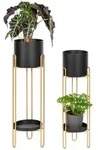 bremermann Blumenhocker, Gold, Metall, 24.7x83x24.7 cm, Wohnzimmer,...