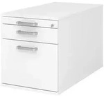 b&uuml;m&ouml; Rollcontainer, Wei&szlig;, Holzwerkstoff, Nachbildung, 3 Schubladen,...