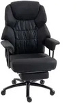 Homcom B&uuml;rostuhl, Schwarz, Textil, 72x122.5x77 cm, Arbeitszimmer, B&uuml;rost&uuml;hle,