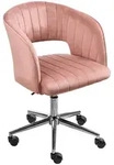 Beliani B&uuml;rostuhl, Pink, Schwarz, Silber, Textil, 57x78x57 cm, Arbeitszimmer,