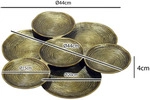 Livetastic Dekoschale, Gold, Metall, rund, 44x4x44 cm, handgemacht, Dekoration,