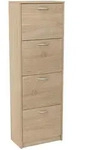Home Collective Schuhschrank, Sonoma Eiche, Holzwerkstoff, 50x152x28 cm,...