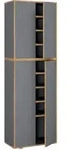Mid.you Schuhschrank, Anthrazit, Honigeiche, Kunststoff, 7 F&auml;cher, 60x183x33 cm,
