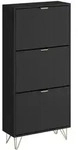 Vicco Schuhschrank, Schwarz, Holzwerkstoff, 3 Schubladen, Rechteckig,...