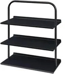 [en.casa] Schuhregal, Schwarz, Metall, 60x73x32 cm, Garderobe,...