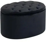 Homcom Truhenbank, Schwarz, Kunststoff, 52x42x71 cm, Esszimmer, B&auml;nke, Sitzb&auml;nke