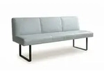 Kawola Esszimmerbank, Hellblau, Leder, 2-Sitzer, Rechteckig, 203x85x69 cm,...