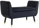 Homcom Sitzbank, Schwarz, Kunststoff, 42x65x107 cm, Esszimmer, B&auml;nke, Sitzb&auml;nke