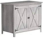Outsunny Gartenschrank, Hellgrau, Holz, 60x88.5x110 cm, Aufbewahrung & Schutzh&uuml;llen,