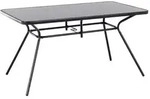 Beliani Gartentisch, Schwarz, Metall, 6-Sitzer, Rechteckig, 80x73x140 cm,