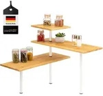 bremermann Bambus-Eckregal,, Wei&szlig;, Holz, 45x40x45 cm, K&uuml;chen, K&uuml;chenm&ouml;bel,