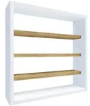 Mid.you K&uuml;chenregal Esaldi, Wei&szlig;, Honigeiche, Holzwerkstoff, 40x40x10 cm, K&uuml;chen,