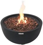 Modeno Feuerstelle, Schwarz, Stein, 73x43x73 cm, CE, Freizeit, Campingzubeh&ouml;r,