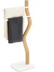 Relaxdays Handtuchst&auml;nder, Mehrfarbig, Holz, Metall, Kunststoff, 37x86x18 cm,