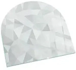 Tulup Glasplatte, Grau, Glas, Quadratisch, 100x100x0.4 cm, Kleinm&ouml;bel, Kamine &