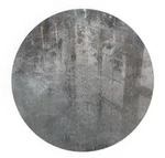 Tulup Glasplatte, Grau, Glas, Rund, 60x60x0.4 cm, Kleinm&ouml;bel, Kamine &...