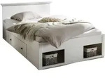 Furn.Design Bett, Wei&szlig;, Holzwerkstoff, Nachbildung,Pinie, Uni, 1 Schubladen,...