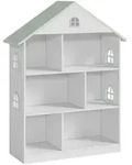 [en.casa] Kinderregal, Mintgr&uuml;n, Wei&szlig;, Holzwerkstoff, 83x106.5x30 cm, Kinder- &