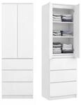 Home Collective Mehrzweckschrank, Wei&szlig;, Holzwerkstoff, 3 F&auml;cher, 3 Schubladen,