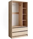 Vicco Kleiderschrank, Sonoma Eiche, Holzwerkstoff, 7 F&auml;cher, 2 Schubladen,