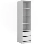 Vicco Kleiderschrank, Wei&szlig;, Holzwerkstoff, 3 F&auml;cher, 2 Schubladen, Rechteckig,