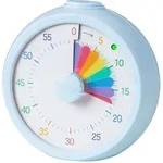 Relaxdays Timer, Blau, Kunststoff, 9x9.5x4.5 cm, Dekoration, Uhren, Wecker