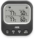 ADE Bratenthermometer, Schwarz, Kunststoff, 8x2.7x8.8 cm, Kochen, K&uuml;chenhelfer,