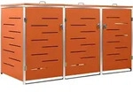 Deluke 3Er, Orange, Metall, 207x115x77.5 cm, Aufbewahrung & Schutzh&uuml;llen