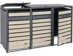 Proregal M&uuml;lltonnenbox, Hellbraun, Metall, 215x117x98 cm, Aufbewahrung &