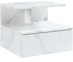 [en.casa] Wandschrank, Perlmutt, Holzwerkstoff, Marmor Optik, 1 Schubladen,