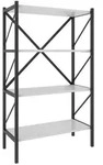 Mid.you Regal, Wei&szlig;, Holzwerkstoff, 4 F&auml;cher, 66x121x34 cm, stehend, Wohnzimmer,