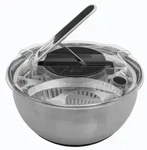5five Simply Smart Salatschleuder, Silber, Metall, 17 cm, Kochen, K&uuml;chenhelfer,