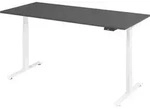 b&uuml;m&ouml; Schreibtisch, Graphit, Wei&szlig;, Holzwerkstoff, Nachbildung, Rechteckig,