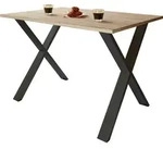 Mid.you Schreibtisch, Schwarz, Sonoma Eiche, 80x76x160 cm, Arbeitszimmer,