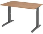 b&uuml;m&ouml; Schreibtisch, Nussbaum, Graphit, Holzwerkstoff, Nachbildung,Nussbaum,