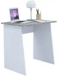 Mid.you Schreibtisch, Wei&szlig;, Sonoma Eiche, Holzwerkstoff, Wange, 50x74x80 cm,