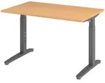 b&uuml;m&ouml; Schreibtisch, Buche, Graphit, Holzwerkstoff, Nachbildung,Buche,...
