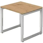 b&uuml;m&ouml; Schreibtisch, Wildeiche, Silber, Holzwerkstoff, Nachbildung,Eiche,