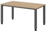 b&uuml;m&ouml; Schreibtisch, Eiche, Graphit, Holzwerkstoff, Nachbildung,Eiche, Rechteckig,