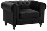 Beliani Sessel, Dunkelbraun, Schwarz, Textil, 1-Sitzer, 110x70x75 cm,...