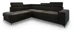 Masseno Ecksofa, Schwarz, Holz, 4-Sitzer, L-Form,L-Form, 253x190 cm, Wohnzimmer,