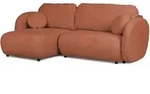S-Style Ecksofa, Rost, Textil, Echtholz, Teilmassiv,Birke, Buche, 4-Sitzer,...