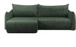 Fun M&ouml;bel Ecksofa, Gr&uuml;n, Textil, Ottomane links, 260x154 cm, Wohnzimmer, Sofas &