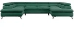 MKS Wohnlandschaft, T&uuml;rkis, Metall, 6-Sitzer, U-Form, 346x76x208 cm,...