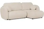 S-Style Ecksofa, Beige, Textil, Echtholz, Teilmassiv,Birke, Buche, 4-Sitzer,